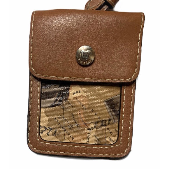 Teenie Weenie Gold Teddy Bear Brown Map Print Adjustable Strap Handbag Purse - Picture 3 of 12